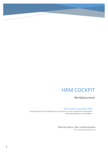 HRM Cockpit - School voor Social Profit en Publiek Management