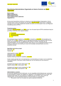 Format projectadministratie AOIC