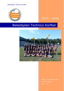 Beleidsplan Technico Korfbal - KC Technico Turnhout