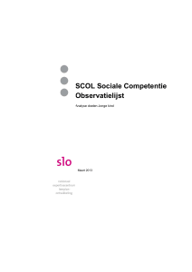 SCOL Sociale Competentie Observatielijst - Downloads