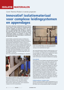 Innovatief isolatiemateriaal voor complexe leidingsystemen en