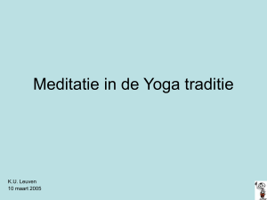 Meditatie in de Yoga traditie