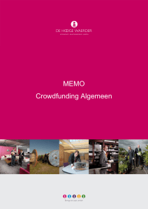 MEMO Crowdfunding Algemeen - De Hooge Waerder Corporate