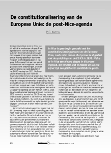 De constitutionalisering van de Europese Unie: de post-Nice