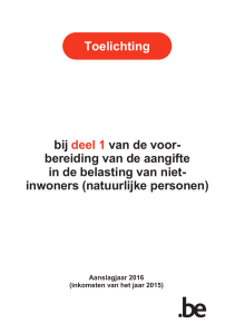 Toelichting bij deel 1 van de aangifte 2016