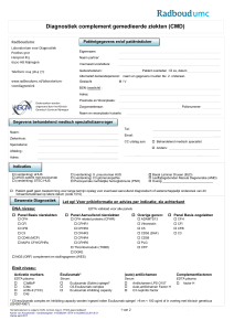 Diagnostiek complement gemedieerde ziekten (CMD)