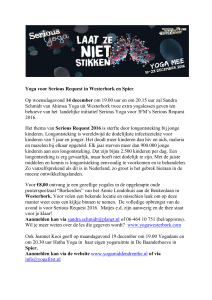Yoga voor Serious Request in Westerbork en Spier Op