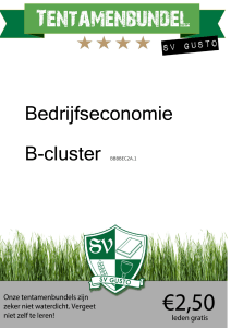 Bedrijfseconomie B-cluster BBBBEC2A.1