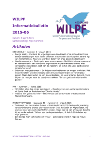 WILPF Informatiebulletin 2015