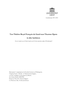 Van Théâtre Royal Français de Gand naar Vlaamse Opera in drie