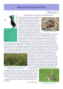 Nieuwsbrief zomer 2016 - Stichting Oudorperhout