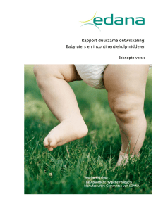 Rapport duurzame ontwikkeling: Babyluiers en