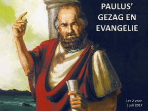 PAULUS EN HET EVANGELIE