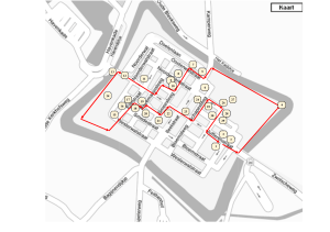 kaart stadswandeling Elburg