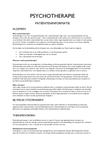 psychotherapie - Nederlandse Vereniging voor Psychiatrie