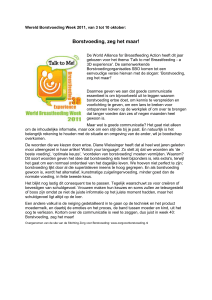 Wereld Borstvoeding Week 2011, van 3 tot 10 oktober: