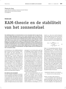 KAM-theorie en de stabiliteit van het zonnestelsel
