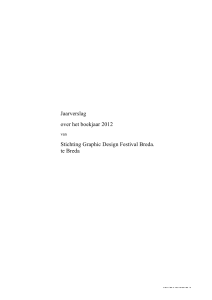 Jaarverslag over het boekjaar 2012 Stichting