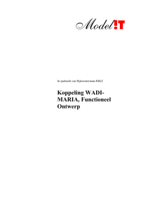 Koppeling WADI- MARIA, Functioneel Ontwerp