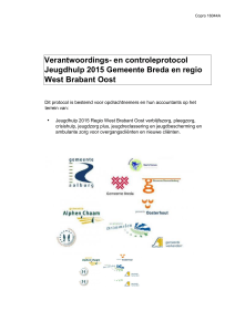 Protocol Jeugdhulp 2015 Gemeente Breda en regio West Brabant