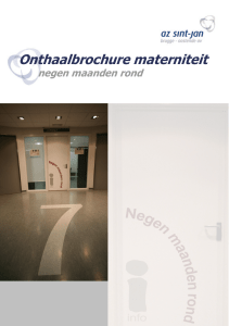 Onthaalbrochure materniteit - AZ Sint-Jan