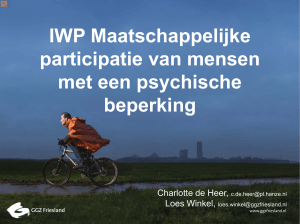 IWP Maatschappelijke participatie van mensen met een psychische