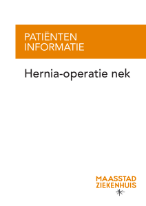Hernia-operatie nek - Maasstad Ziekenhuis