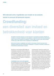 Crowdfunding: een diversiteit aan invloed en betrokkenheid