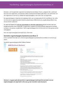 Aanmaken organisatiepagina Zaankantersvoorelkaar.nl