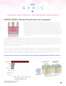 Aeris 2 Minute Miracle Gel Product Profiel