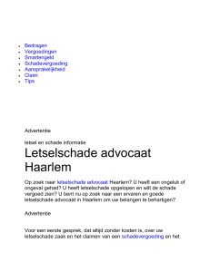 Letselschade advocaat Haarlem? Adres goede advocaten!