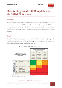 eGFR berekening met de CKD-EPI formule
