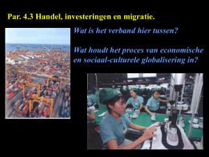 Par. 4.3 Handel, investeringen en migratie. Wat is het verband hier
