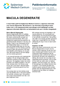 macula degeneratie - Spijkenisse Medisch Centrum