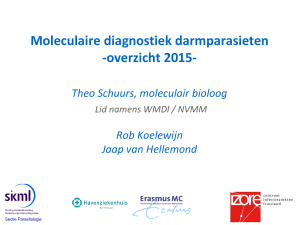 Moleculaire diagnostiek darmparasieten -overzicht 2015-