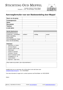 Aanvraagformulier - Stichting Oud meppel