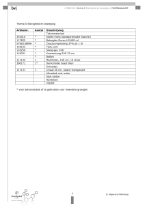 Thema 5 Stevigheid en beweging Artikelnr. Aantal