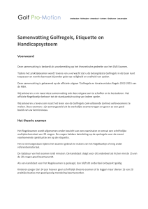 Samenvatting Golfregels, Etiquette en - Golf Pro