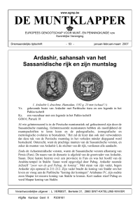 Ardashir, sahansah van het Sassanidische rijk en zijn