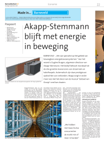 Akapp-Stemmann blijft met energie in beweging