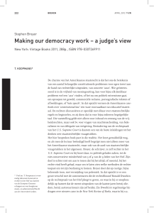 Making our democracy work – a judge`s view