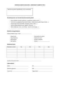 INFOFICHE VOOR DE EDUCATOR – ZORGTRAJECT DIABETES