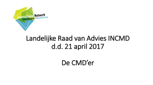 Kort verslag Landelijk Raad van Advies INCMD d.d. 21 april 2017