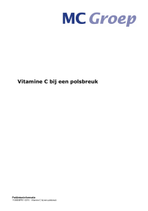 Vitamine C bij een polsbreuk