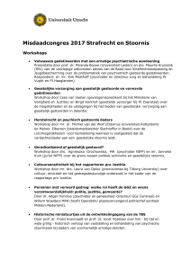 Misdaadcongres 2017 Strafrecht en Stoornis