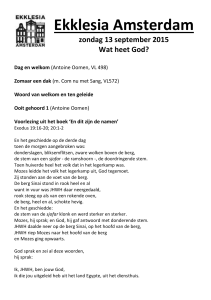 Ekklesia Amsterdam zondag 13 september 2015 Wat heet God?