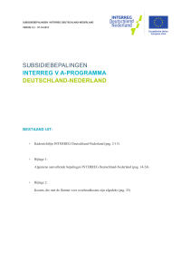 subsidiebepalingen interreg v a-programma