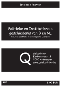 Politieke en Institutionale geschiedenis van B en NL
