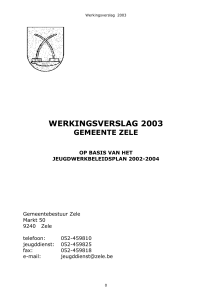 Werkingsverslag 2003