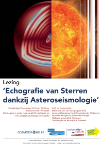 Echografie van Sterren dankzij Asteroseismologie